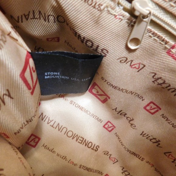 STONE MOUNTAIN LEATHER SHOULDER HANDBAG OWL PRINT NEW - Picture 6 of 7